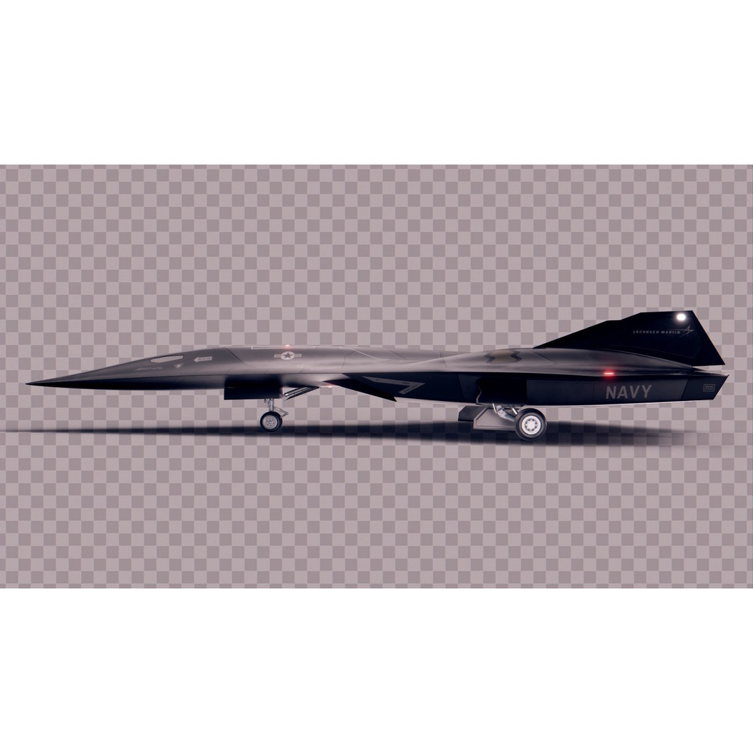 SR-72 Darkstar Scramjet 3D Model – Low Poly Game Ready Aircraft, FBX - View 3