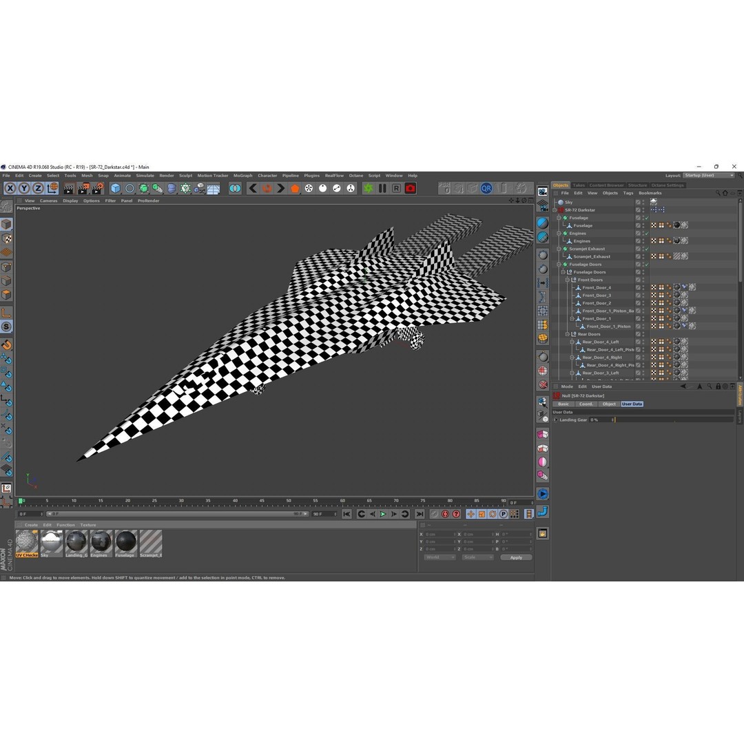 SR-72 Darkstar Scramjet 3D Model – Low Poly Game Ready Aircraft, FBX - View 31