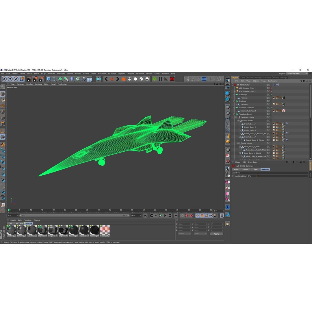 SR-72 Darkstar Scramjet 3D Model – Low Poly Game Ready Aircraft, FBX - View 32