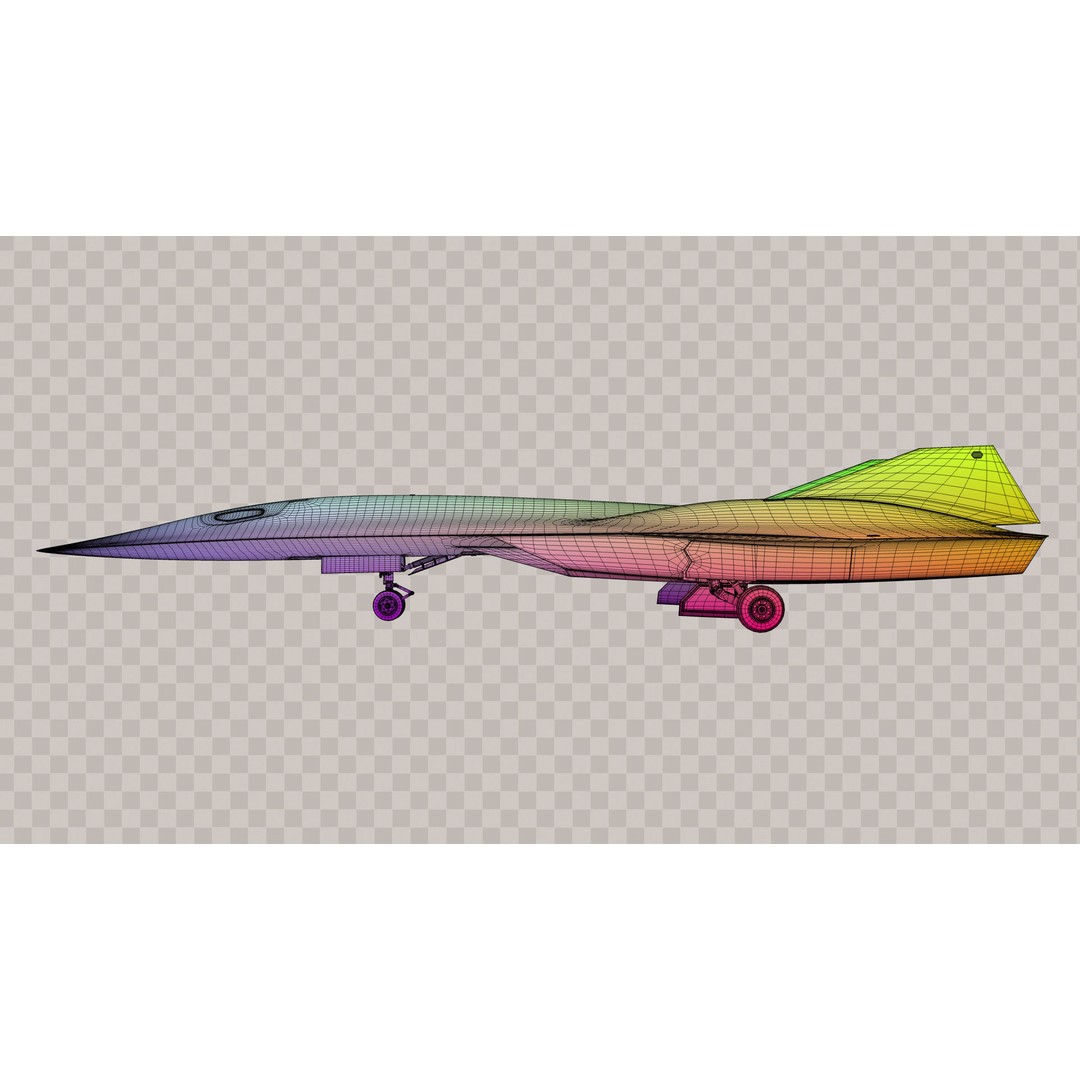 SR-72 Darkstar Scramjet 3D Model – Low Poly Game Ready Aircraft, FBX - View 4