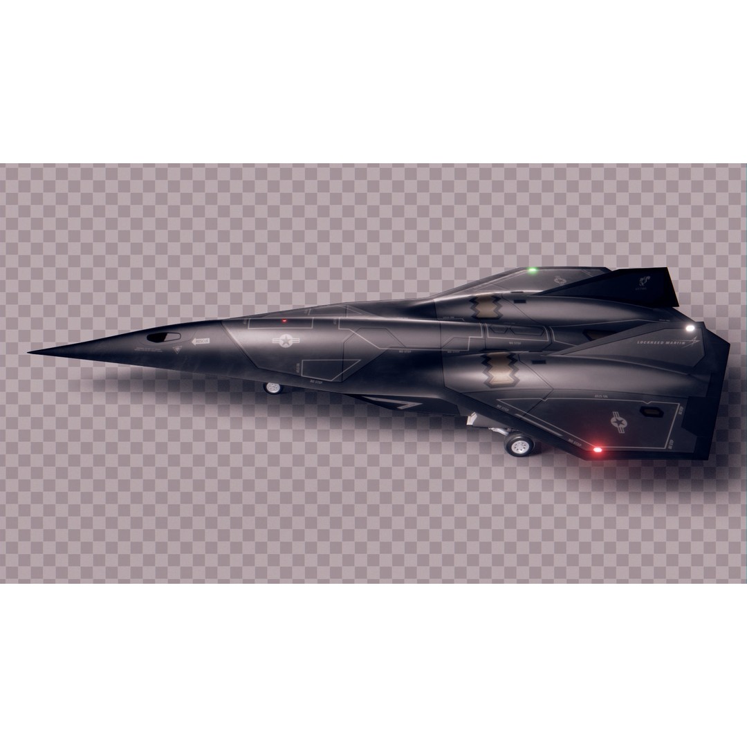 SR-72 Darkstar Scramjet 3D Model – Low Poly Game Ready Aircraft, FBX - View 5