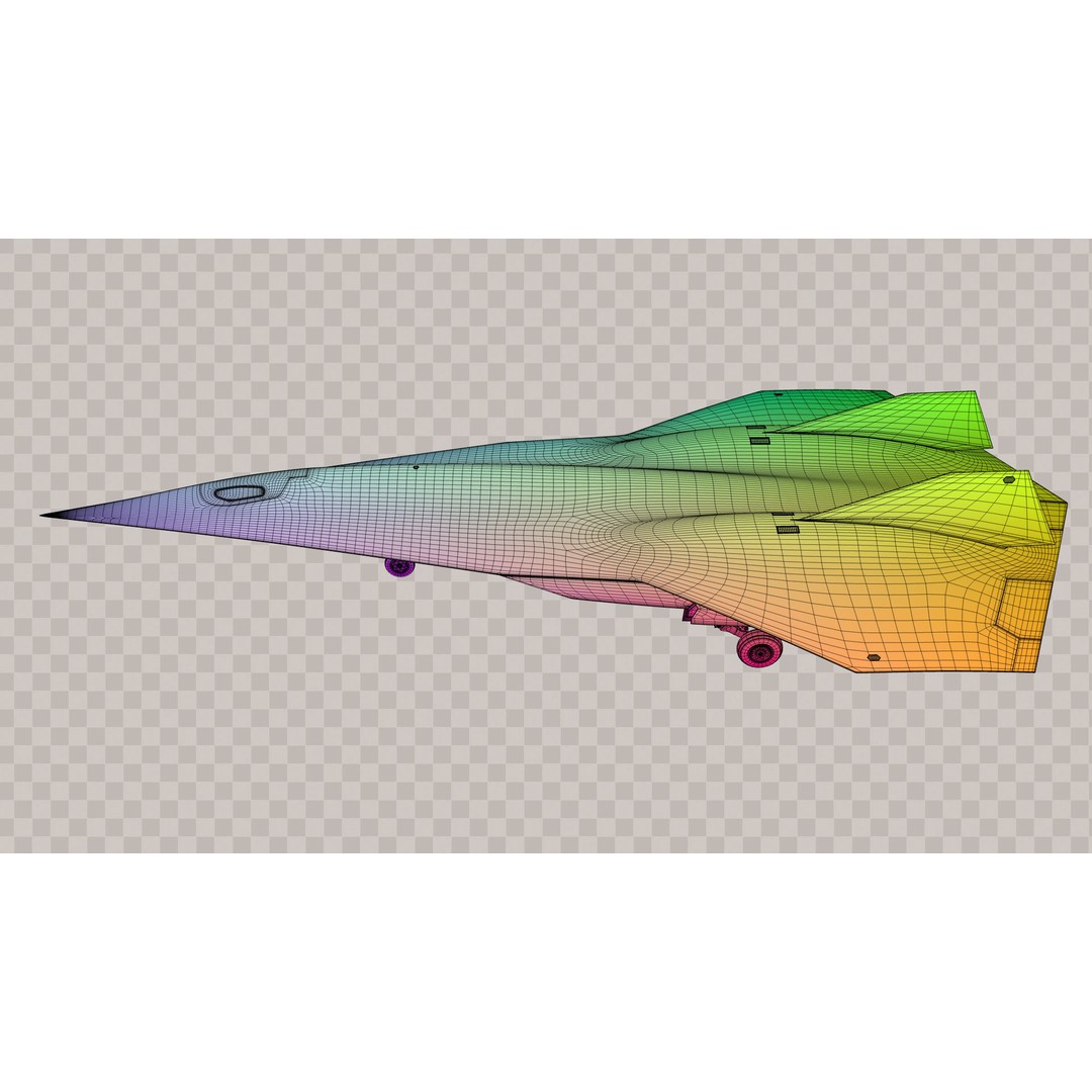 SR-72 Darkstar Scramjet 3D Model – Low Poly Game Ready Aircraft, FBX - View 6