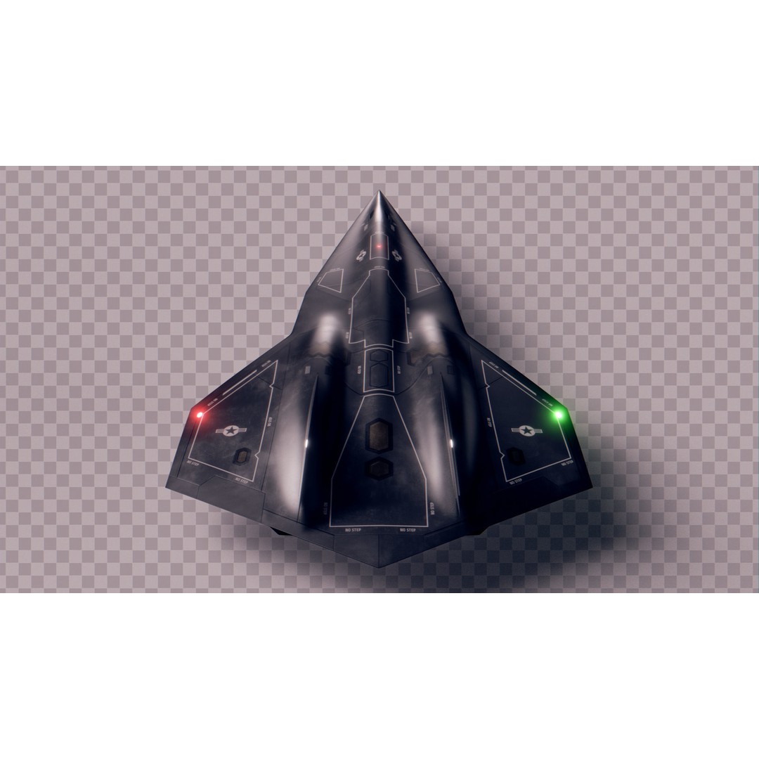 SR-72 Darkstar Scramjet 3D Model – Low Poly Game Ready Aircraft, FBX - View 7