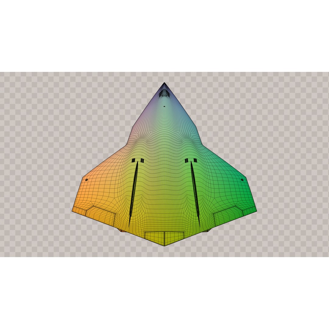 SR-72 Darkstar Scramjet 3D Model – Low Poly Game Ready Aircraft, FBX - View 8