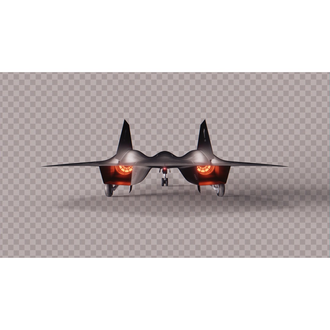 SR-72 Darkstar Scramjet 3D Model – Low Poly Game Ready Aircraft, FBX - View 9