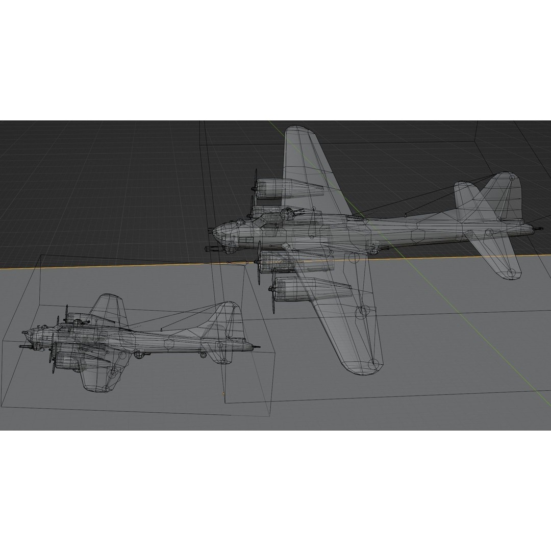 Boeing B-17 Flying Fortress 3D Model – Low Poly Game Asset, FBX - View 18