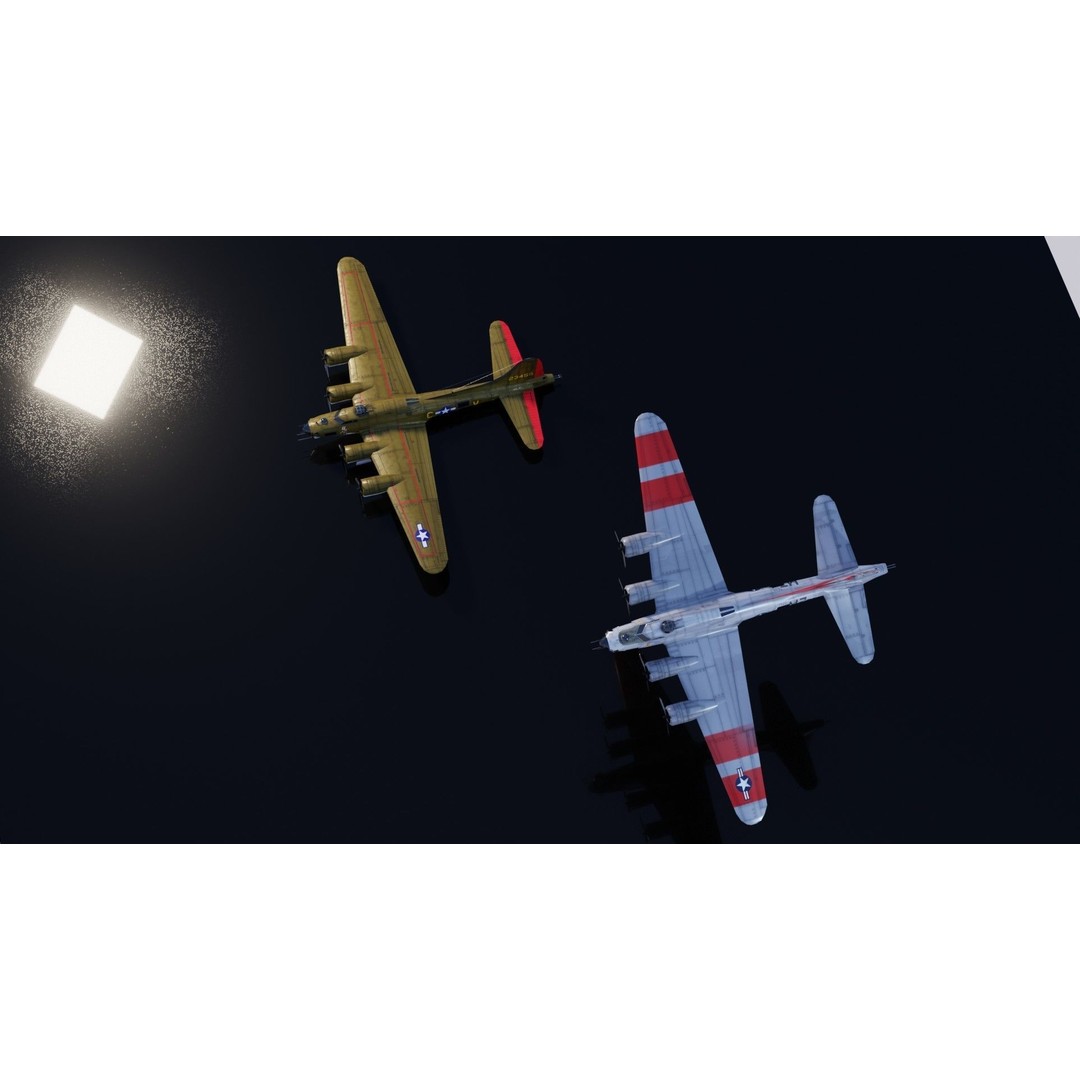 Boeing B-17 Flying Fortress 3D Model – Low Poly Game Asset, FBX - View 21