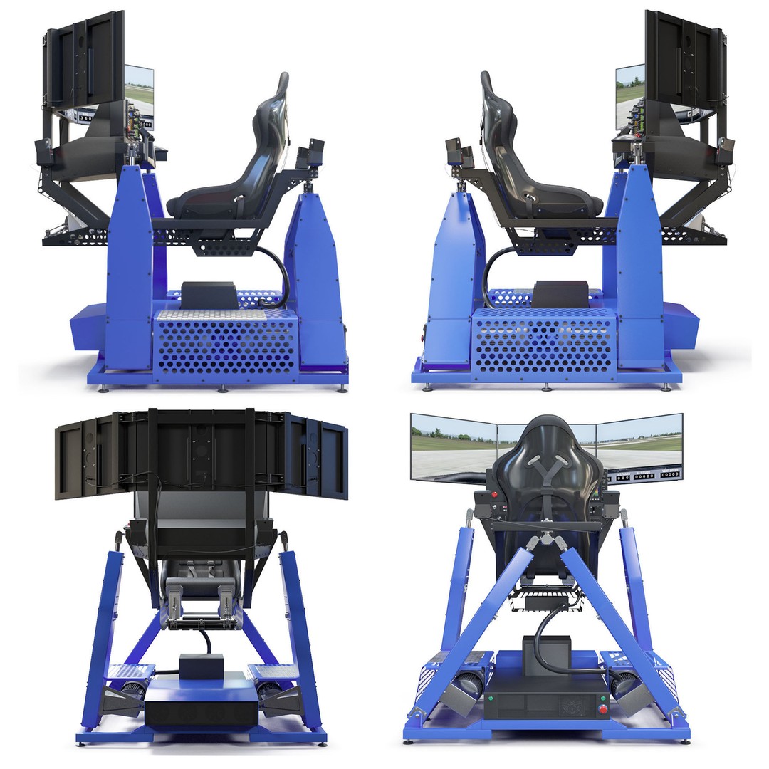 Flight Simulator 3D Model – Game Ready Aircraft Asset, FBX, OBJ - View 12