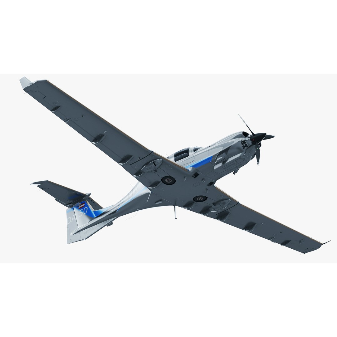 Diamond DA50 RG 3D Model – Detailed Aircraft with Textures, FBX, Blender - View 13