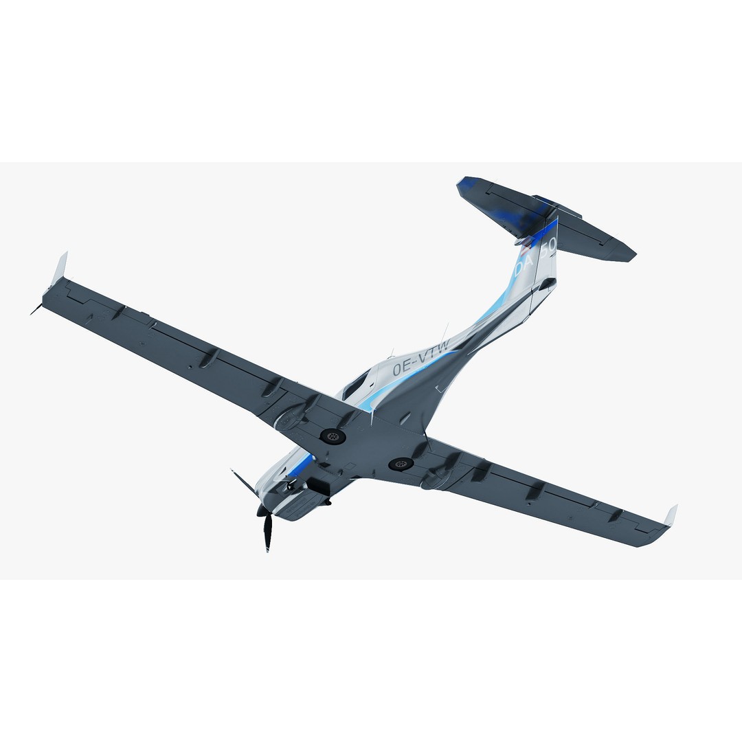 Diamond DA50 RG 3D Model – Detailed Aircraft with Textures, FBX, Blender - View 15