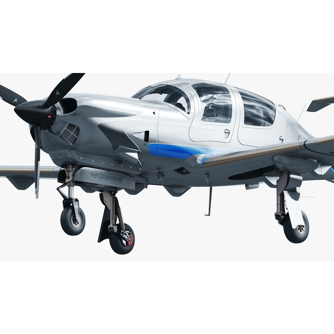 Diamond DA50 RG 3D Model – Detailed Aircraft with Textures, FBX, Blender - View 18
