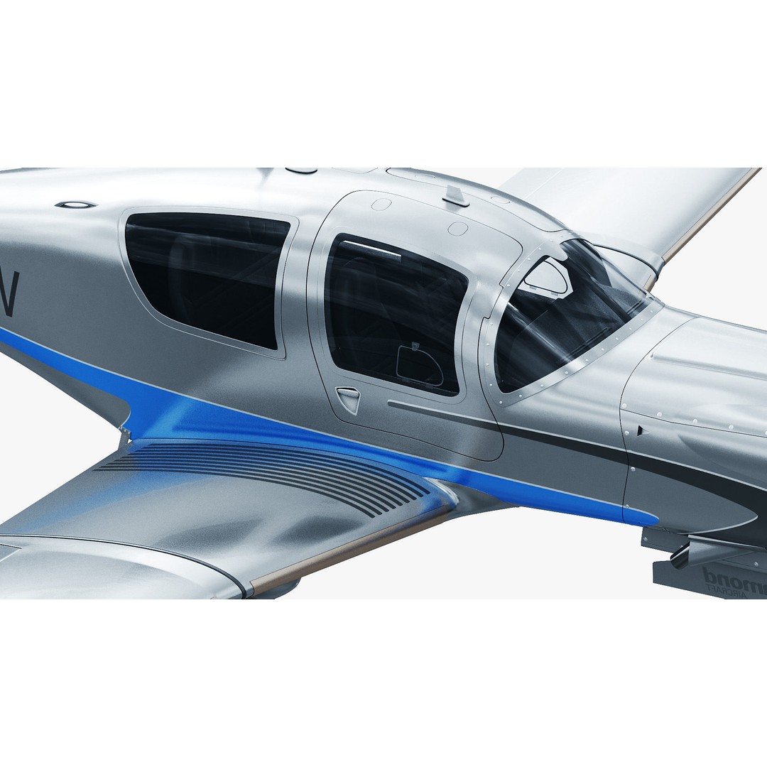 Diamond DA50 RG 3D Model – Detailed Aircraft with Textures, FBX, Blender - View 26