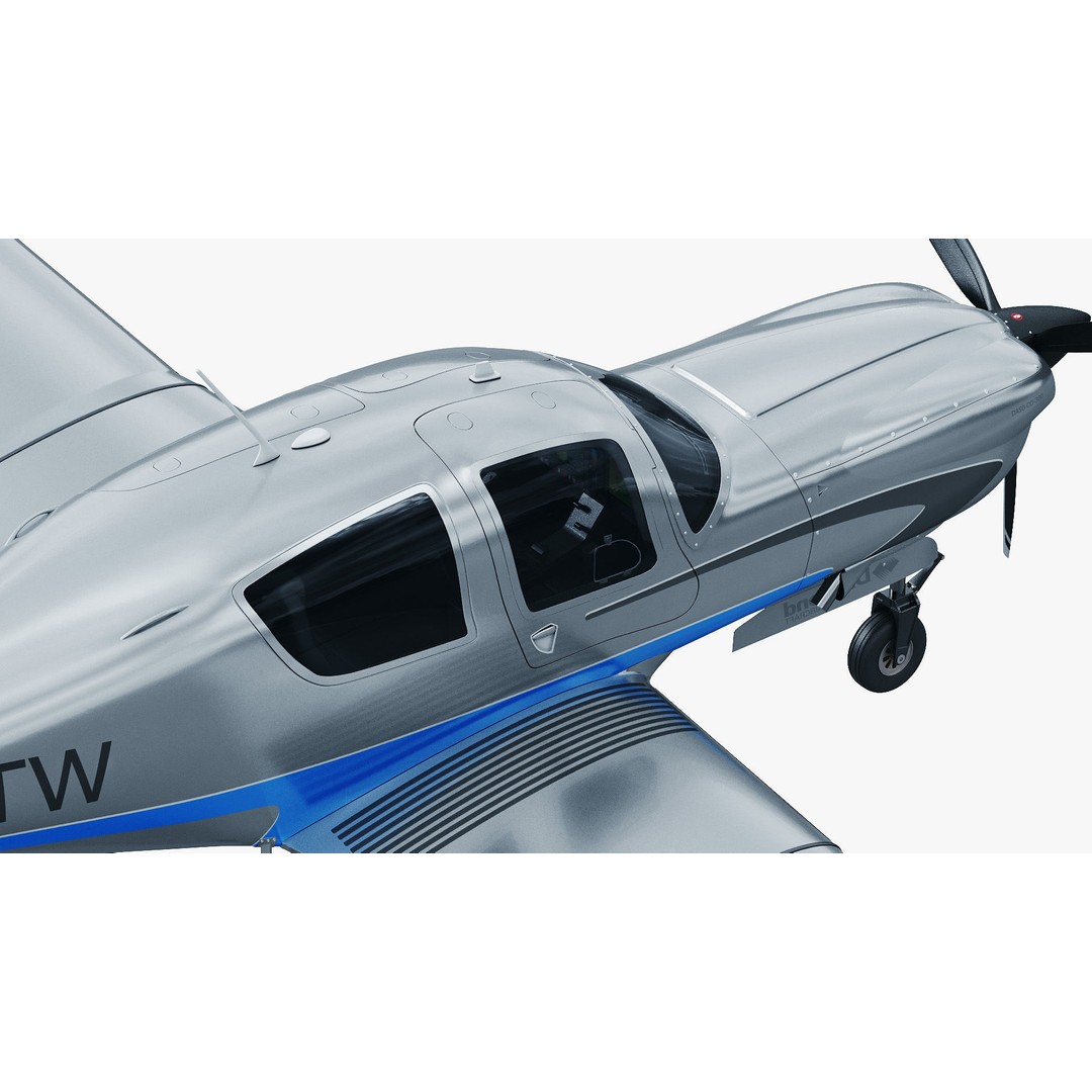 Diamond DA50 RG 3D Model – Detailed Aircraft with Textures, FBX, Blender - View 27