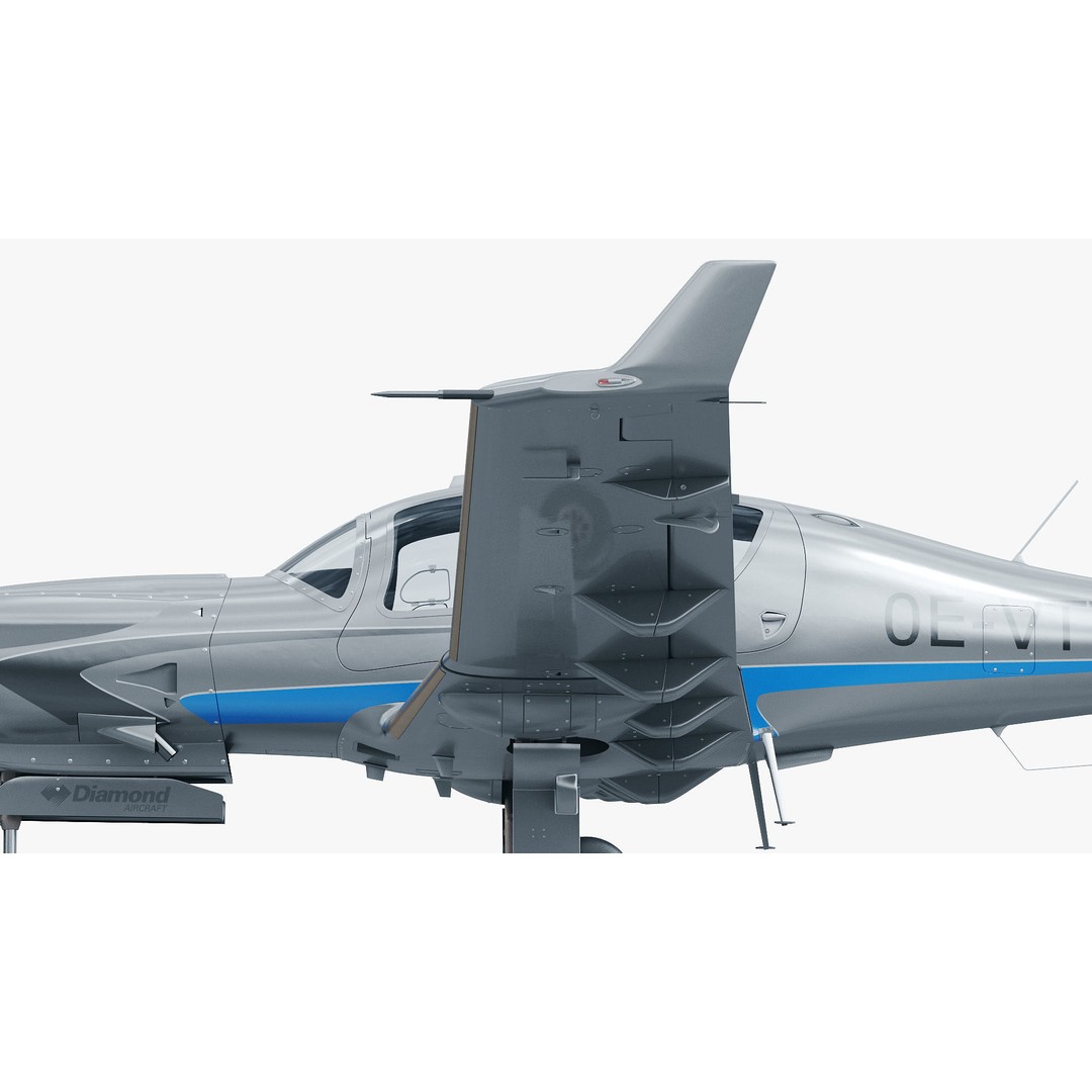 Diamond DA50 RG 3D Model – Detailed Aircraft with Textures, FBX, Blender - View 29