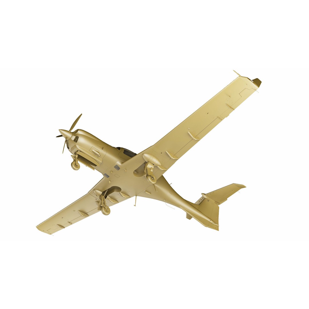 Diamond DA50 RG 3D Model – Detailed Aircraft with Textures, FBX, Blender - View 32