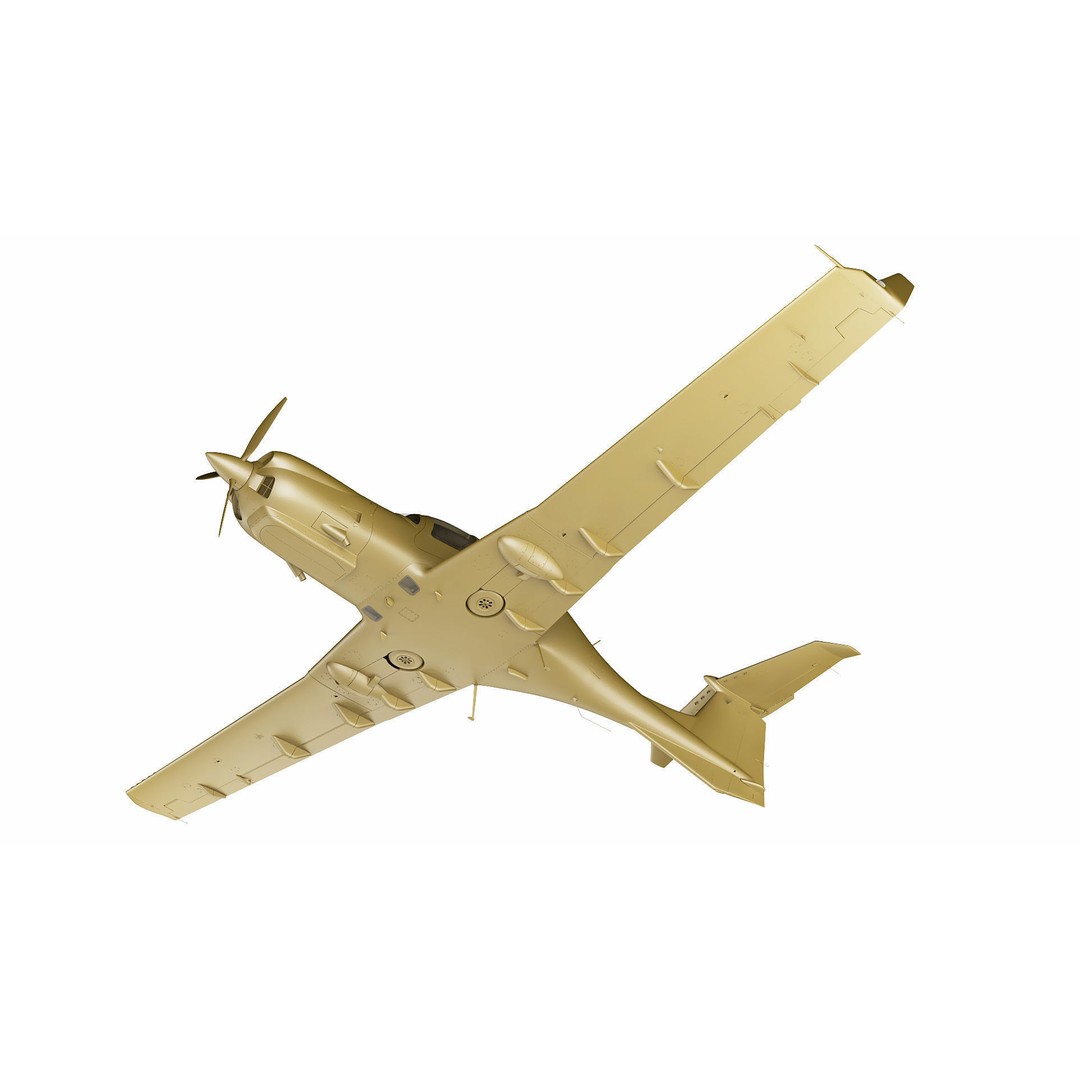 Diamond DA50 RG 3D Model – Detailed Aircraft with Textures, FBX, Blender - View 33