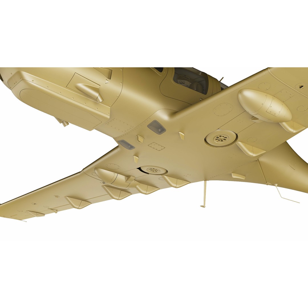 Diamond DA50 RG 3D Model – Detailed Aircraft with Textures, FBX, Blender - View 35