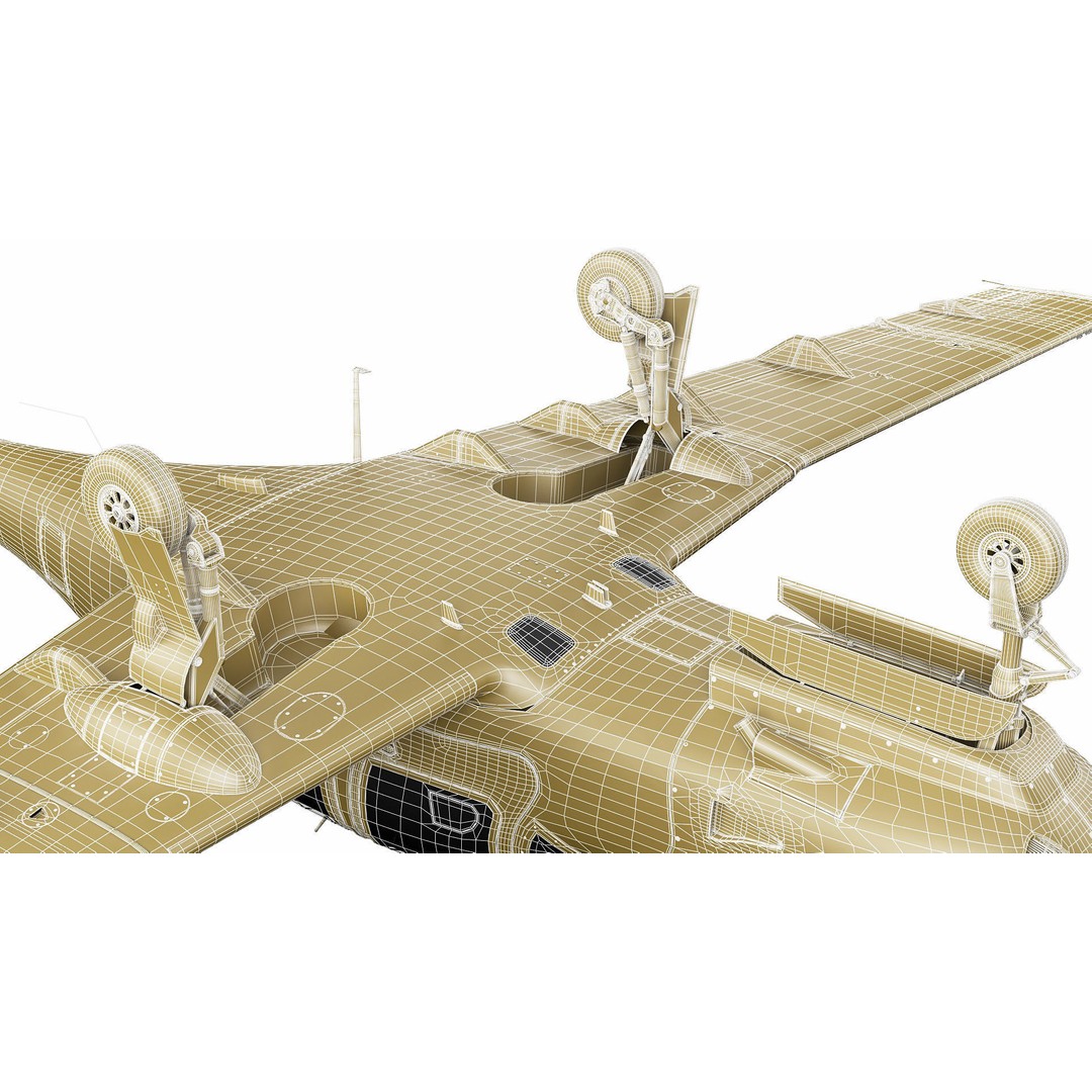 Diamond DA50 RG 3D Model – Detailed Aircraft with Textures, FBX, Blender - View 39