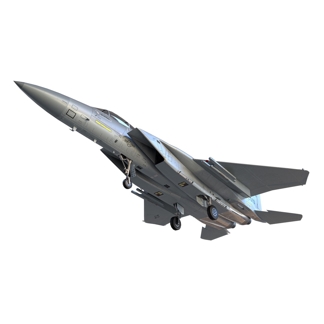 McDonnell Douglas F-15C Eagle 3D Model – Low Poly Military Aircraft, FBX - View 10