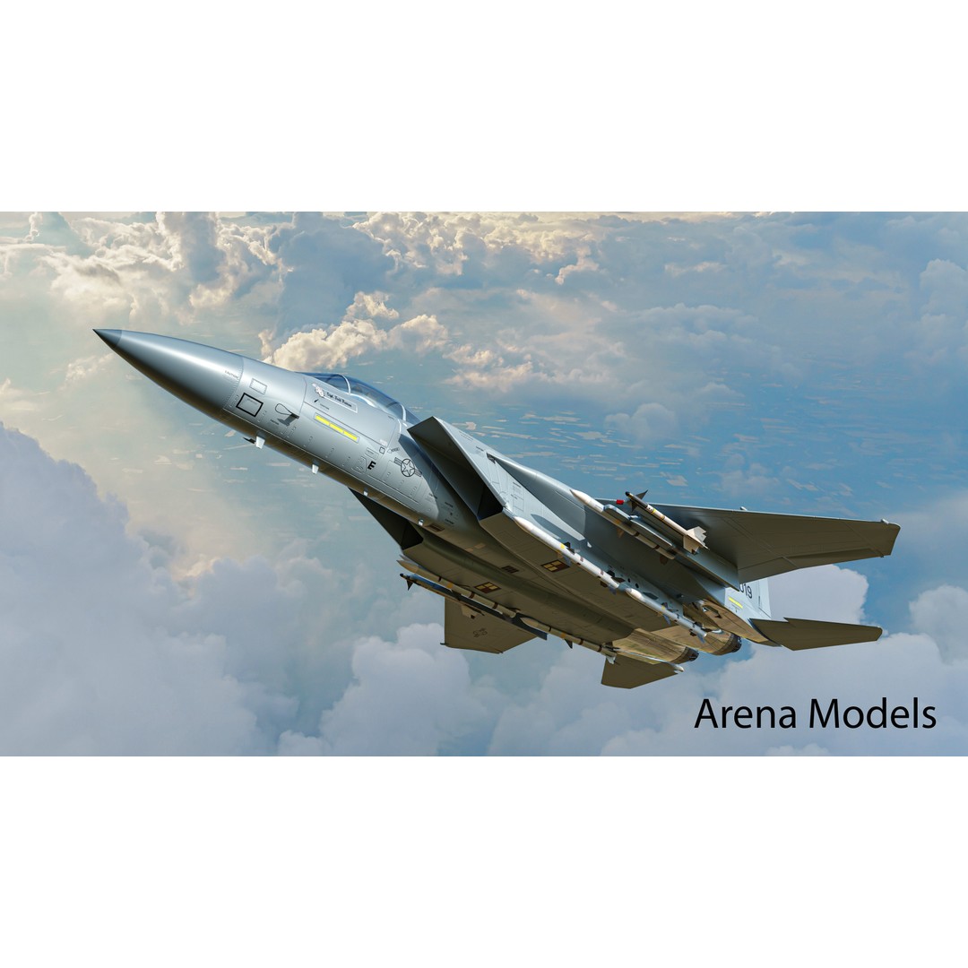 McDonnell Douglas F-15C Eagle 3D Model – Low Poly Military Aircraft, FBX - View 3