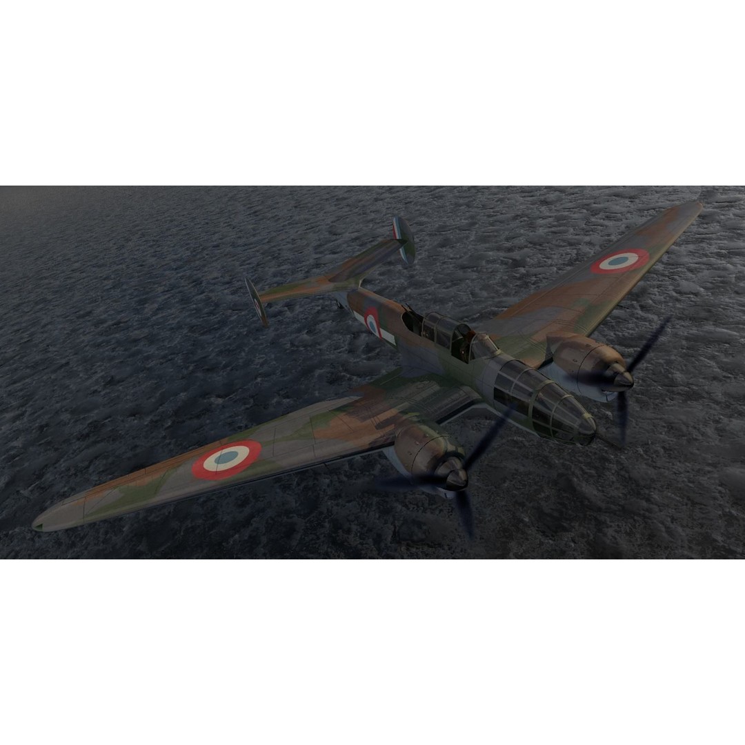 Bloch MB-174 3D Model – Historic WW2 Light Reconnaissance Bomber, FBX, OBJ - View 12