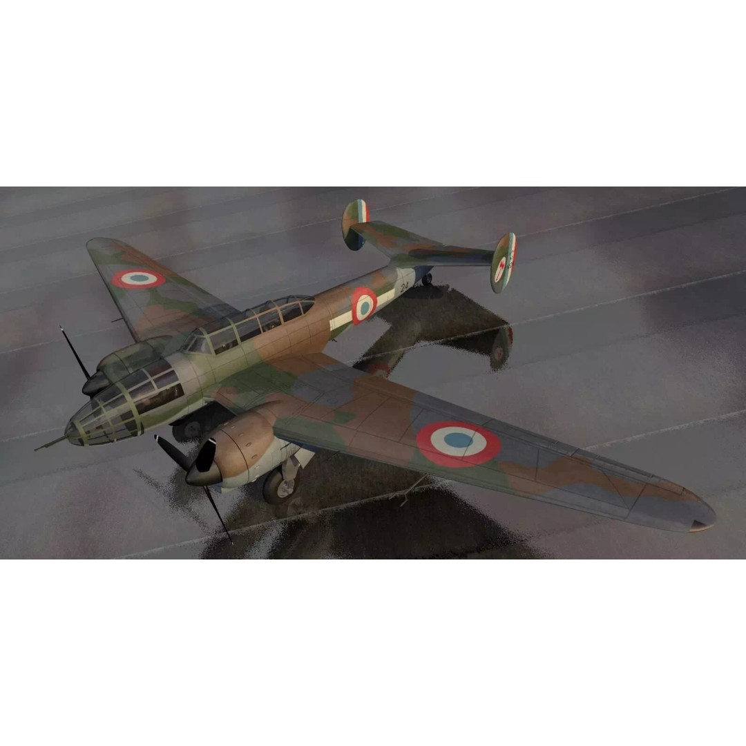 Bloch MB-174 3D Model – Historic WW2 Light Reconnaissance Bomber, FBX, OBJ - View 2
