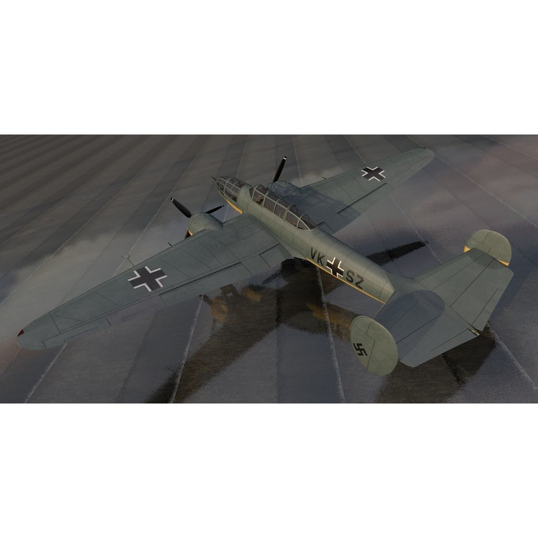 Bloch MB-174 3D Model – Historic WW2 Light Reconnaissance Bomber, FBX, OBJ - View 5
