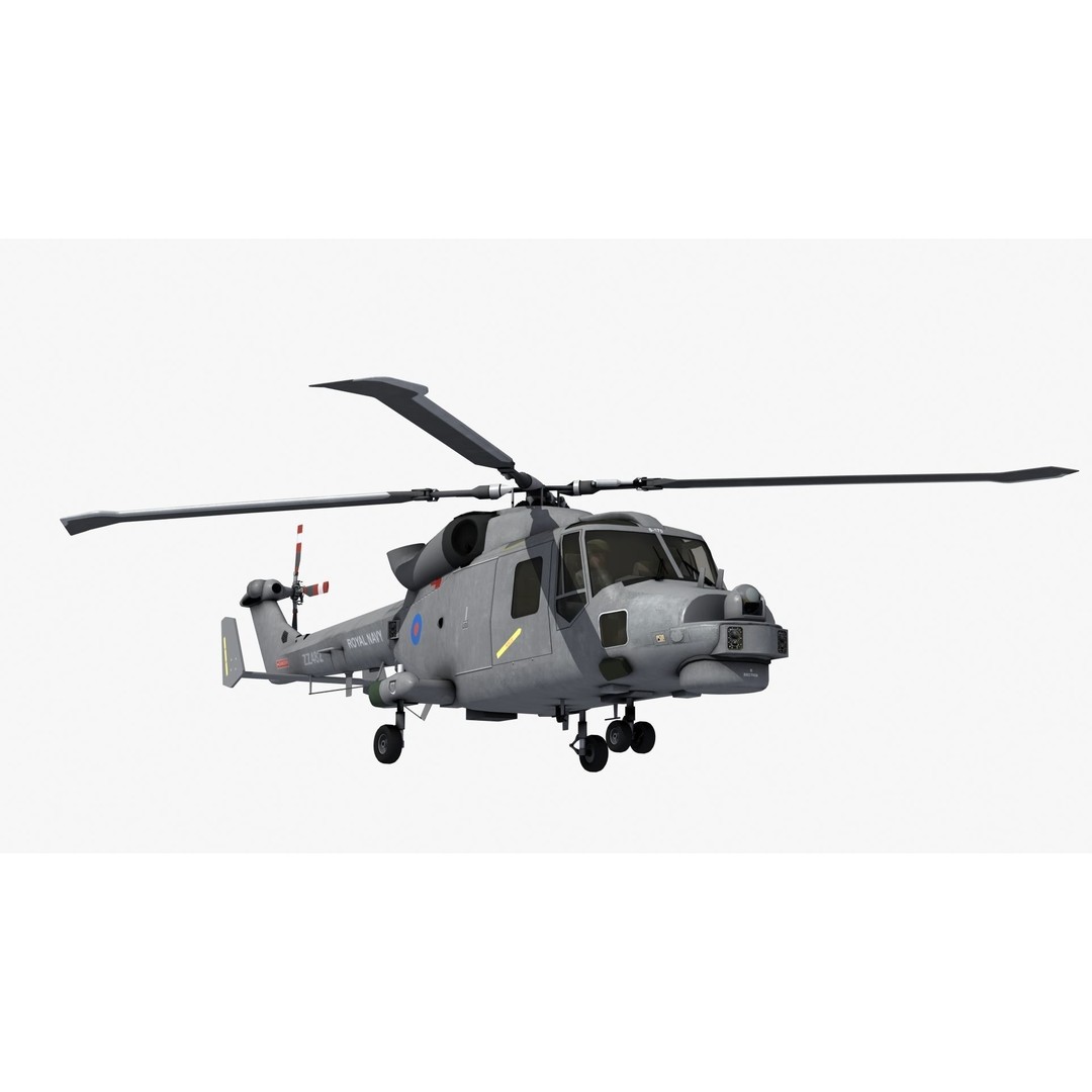 AW159 Navy Wildcat Helicopter 3D Model – PBR Game-Ready Asset, FBX