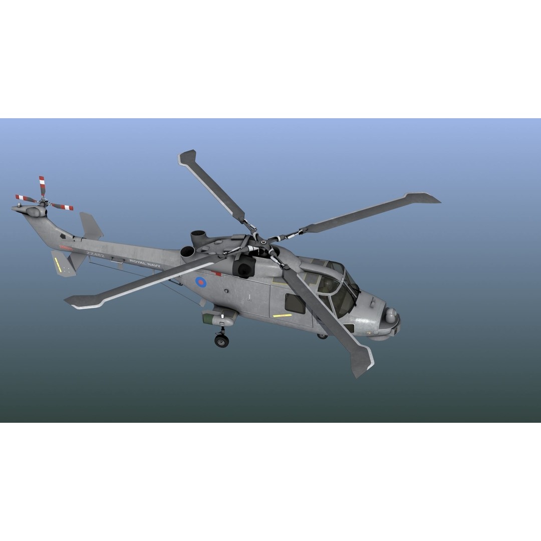 AW159 Navy Wildcat Helicopter 3D Model – PBR Game-Ready Asset, FBX - View 10
