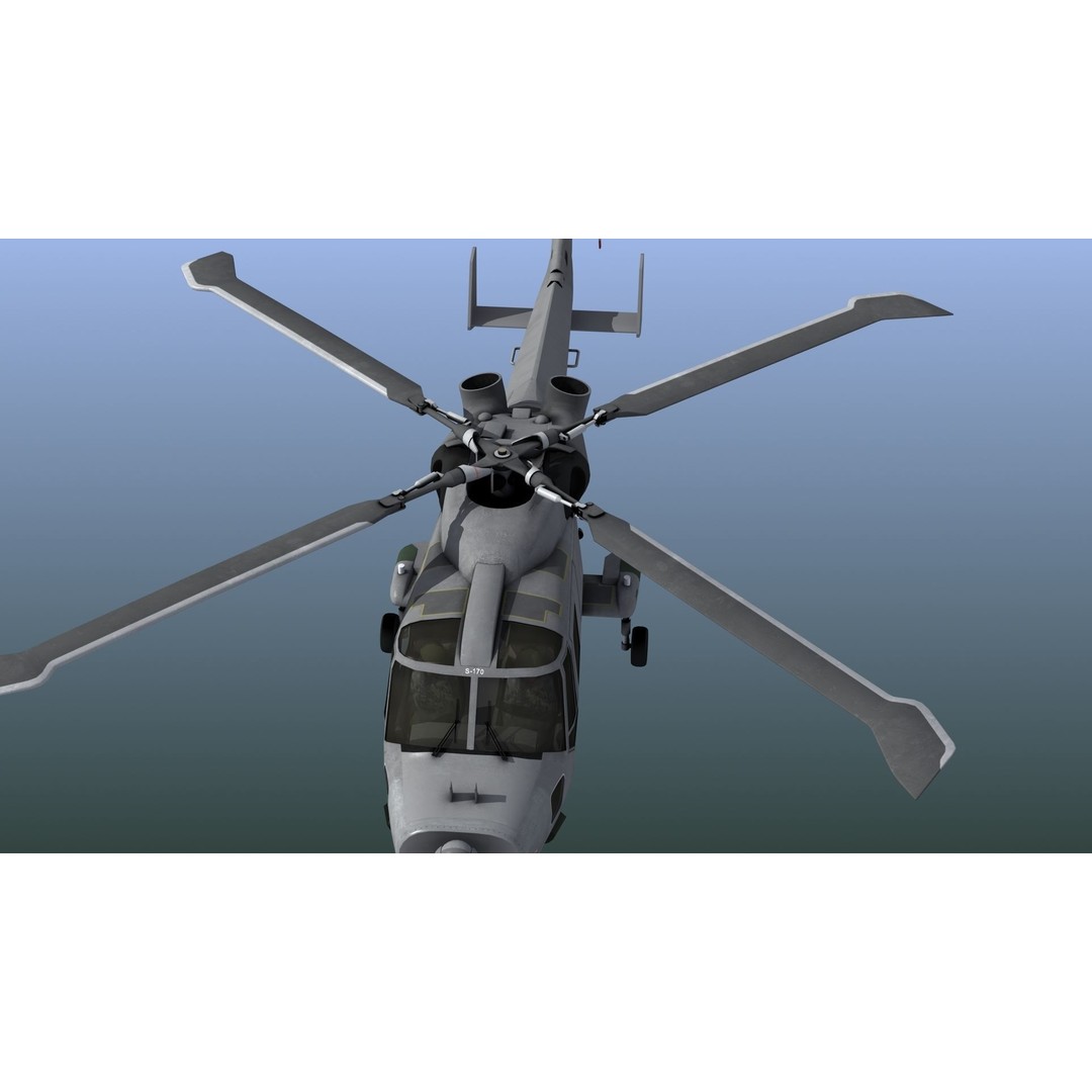 AW159 Navy Wildcat Helicopter 3D Model – PBR Game-Ready Asset, FBX - View 11