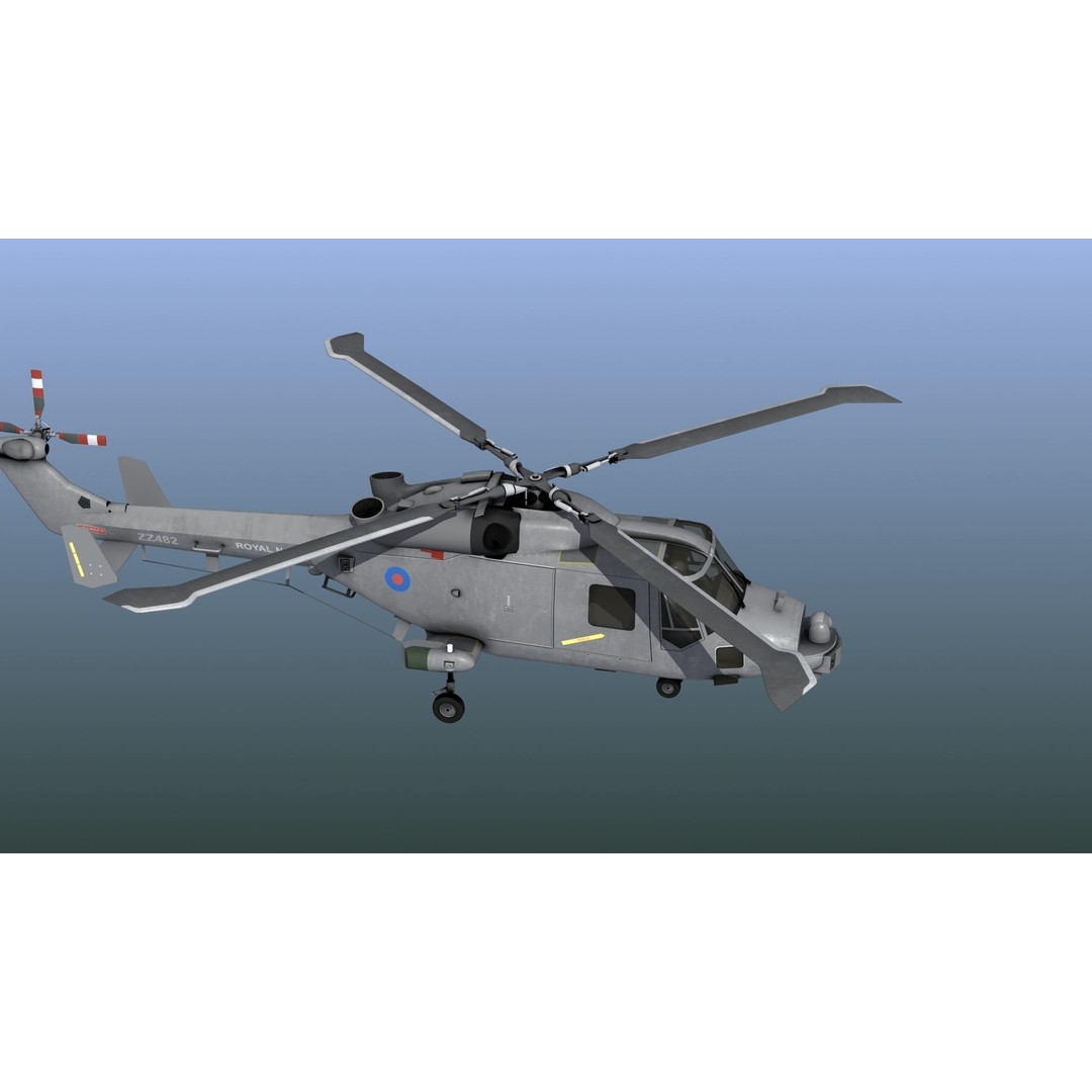 AW159 Navy Wildcat Helicopter 3D Model – PBR Game-Ready Asset, FBX - View 12