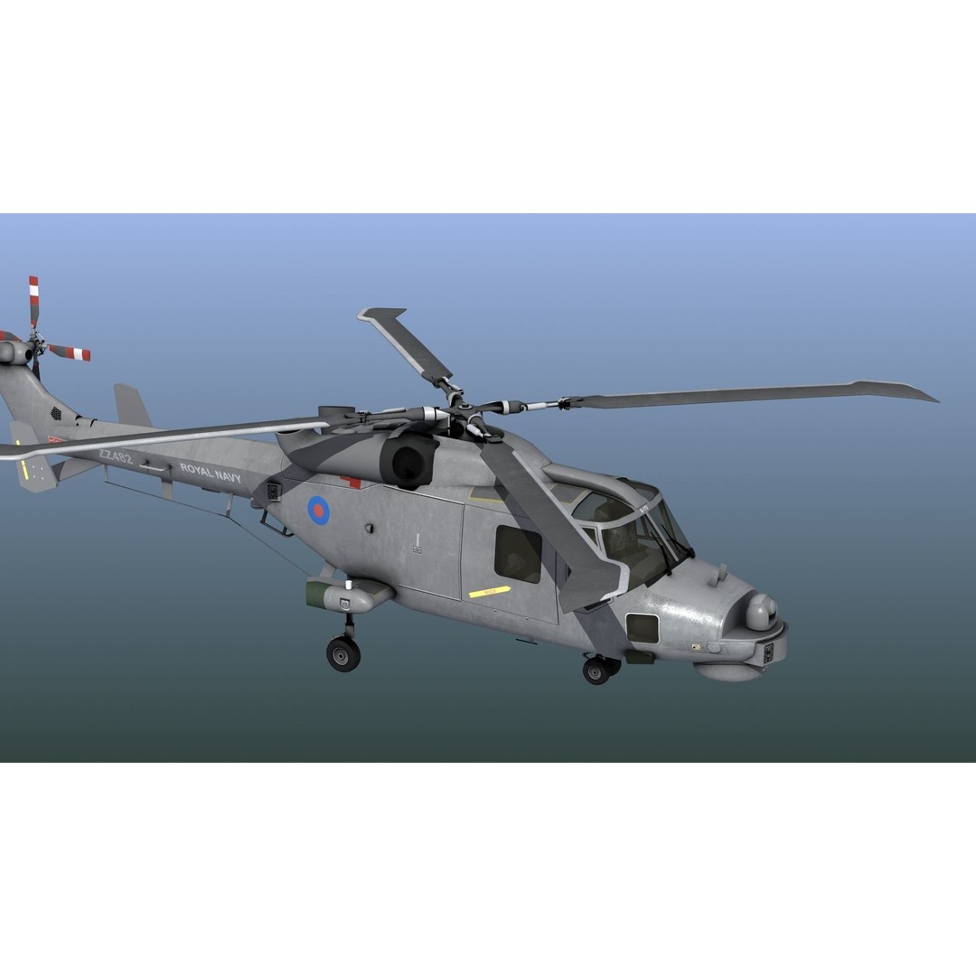 AW159 Navy Wildcat Helicopter 3D Model – PBR Game-Ready Asset, FBX - View 13
