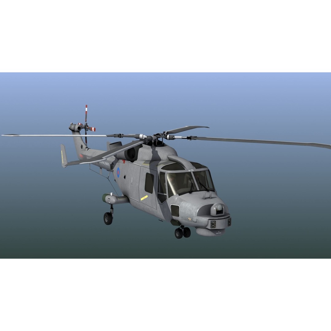AW159 Navy Wildcat Helicopter 3D Model – PBR Game-Ready Asset, FBX - View 14