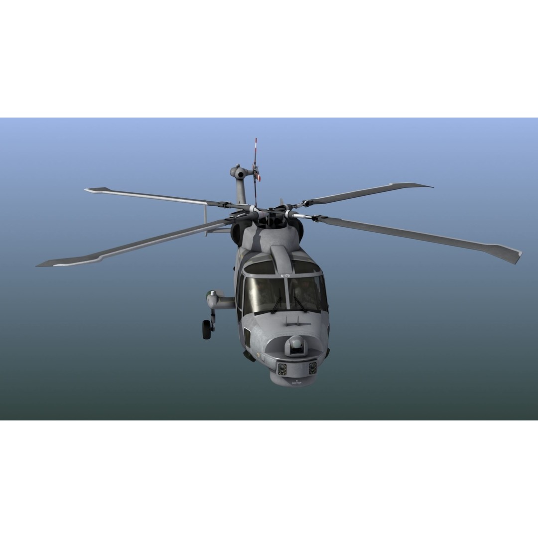 AW159 Navy Wildcat Helicopter 3D Model – PBR Game-Ready Asset, FBX - View 16