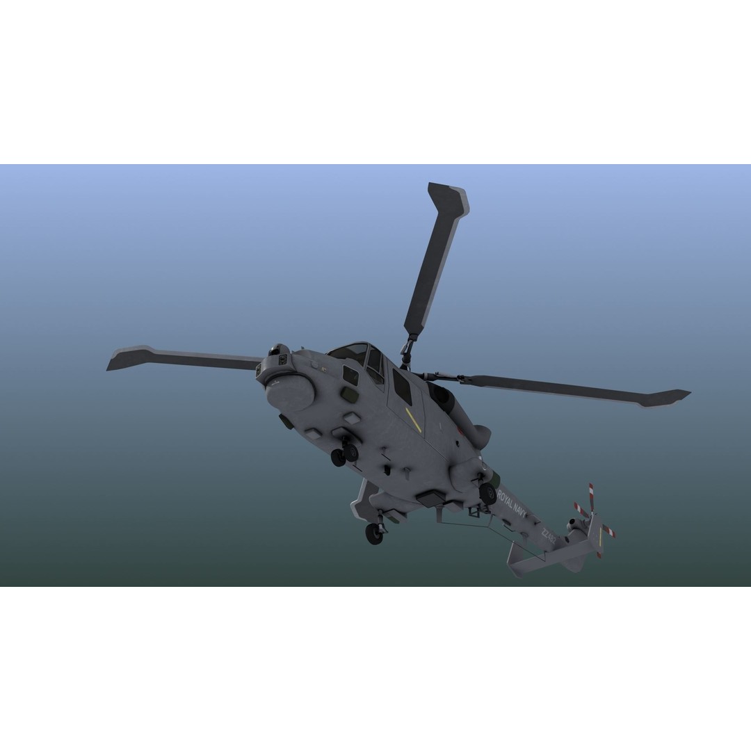AW159 Navy Wildcat Helicopter 3D Model – PBR Game-Ready Asset, FBX - View 18