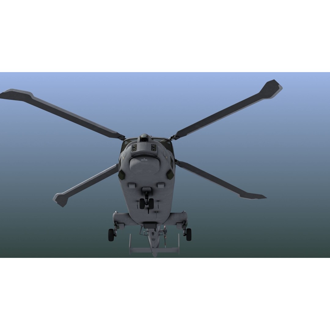 AW159 Navy Wildcat Helicopter 3D Model – PBR Game-Ready Asset, FBX - View 19