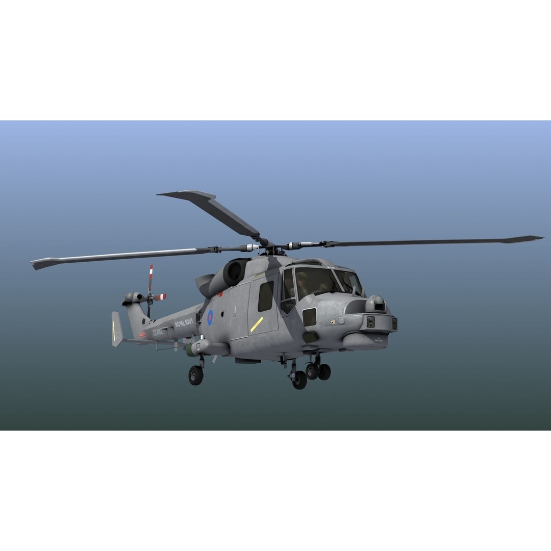 AW159 Navy Wildcat Helicopter 3D Model – PBR Game-Ready Asset, FBX - View 20