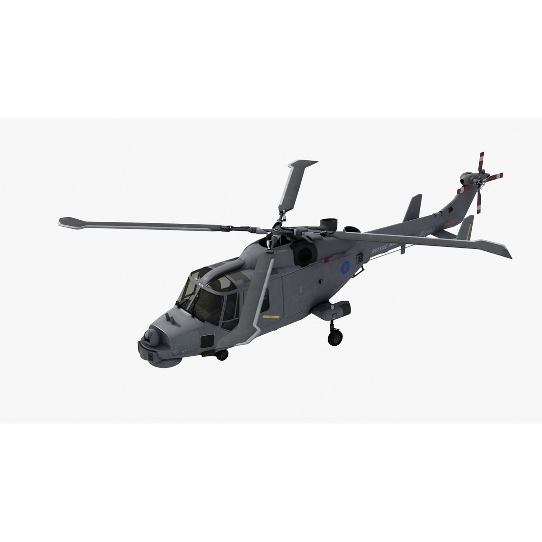 AW159 Navy Wildcat Helicopter 3D Model – PBR Game-Ready Asset, FBX - View 23
