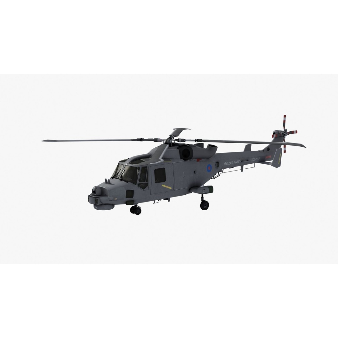AW159 Navy Wildcat Helicopter 3D Model – PBR Game-Ready Asset, FBX - View 27