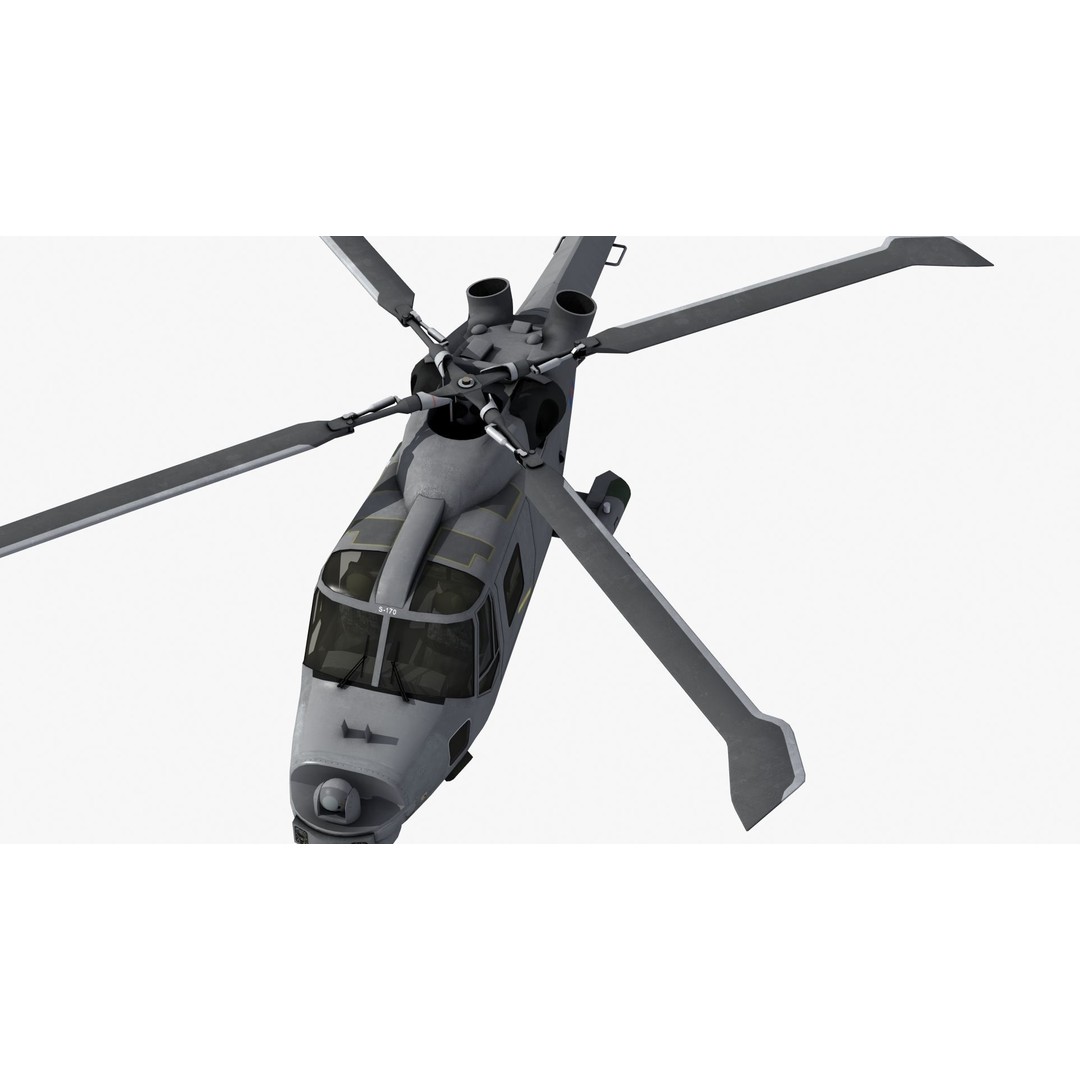 AW159 Navy Wildcat Helicopter 3D Model – PBR Game-Ready Asset, FBX - View 28