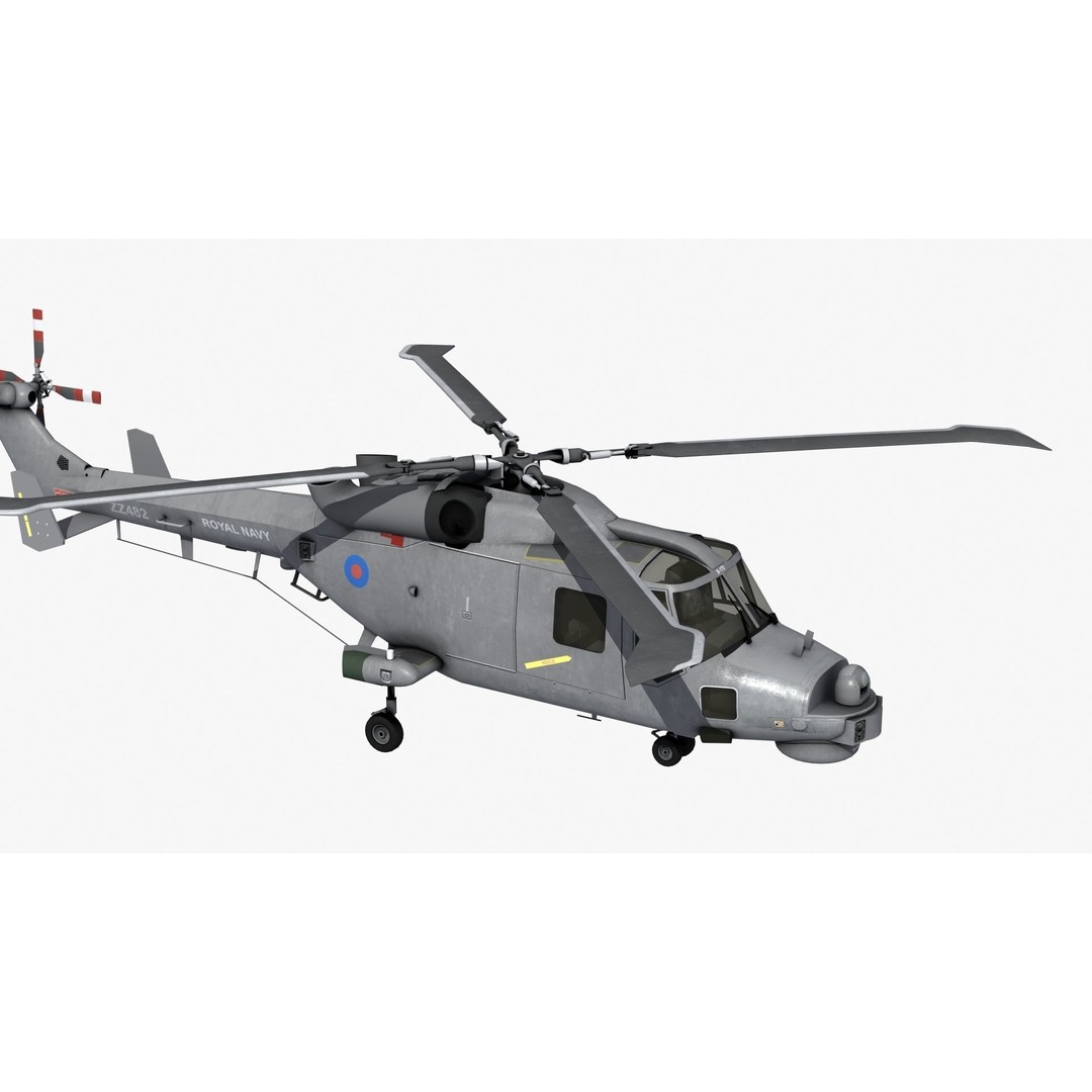 AW159 Navy Wildcat Helicopter 3D Model – PBR Game-Ready Asset, FBX - View 33