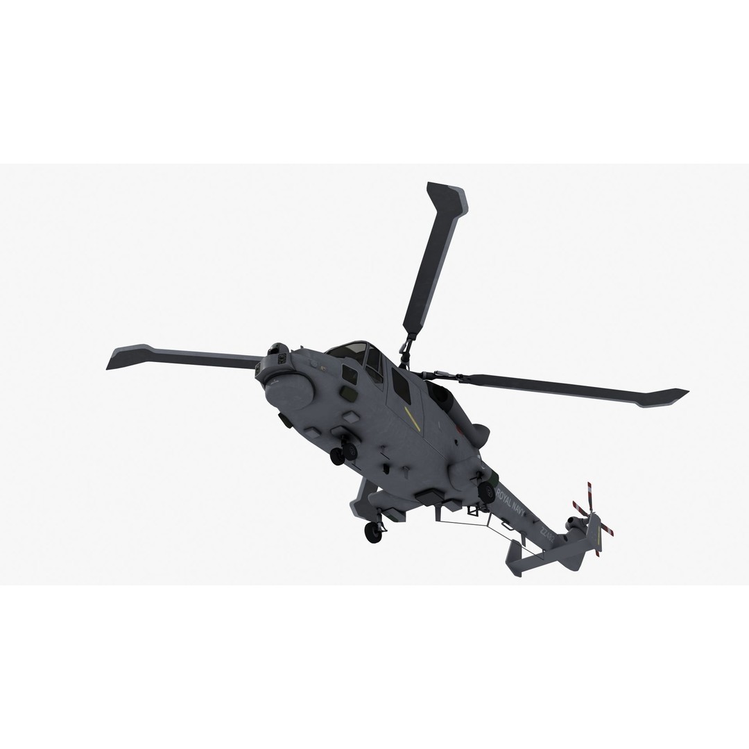 AW159 Navy Wildcat Helicopter 3D Model – PBR Game-Ready Asset, FBX - View 34