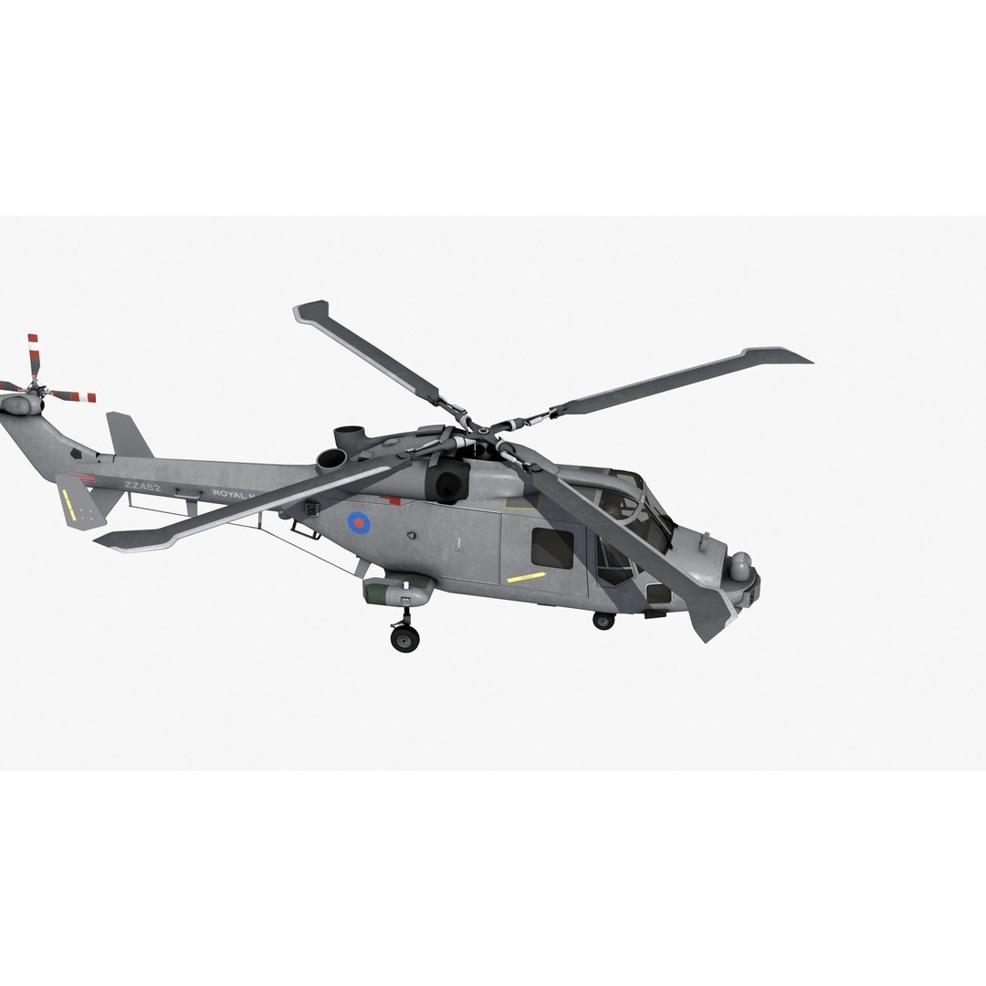 AW159 Navy Wildcat Helicopter 3D Model – PBR Game-Ready Asset, FBX - View 36
