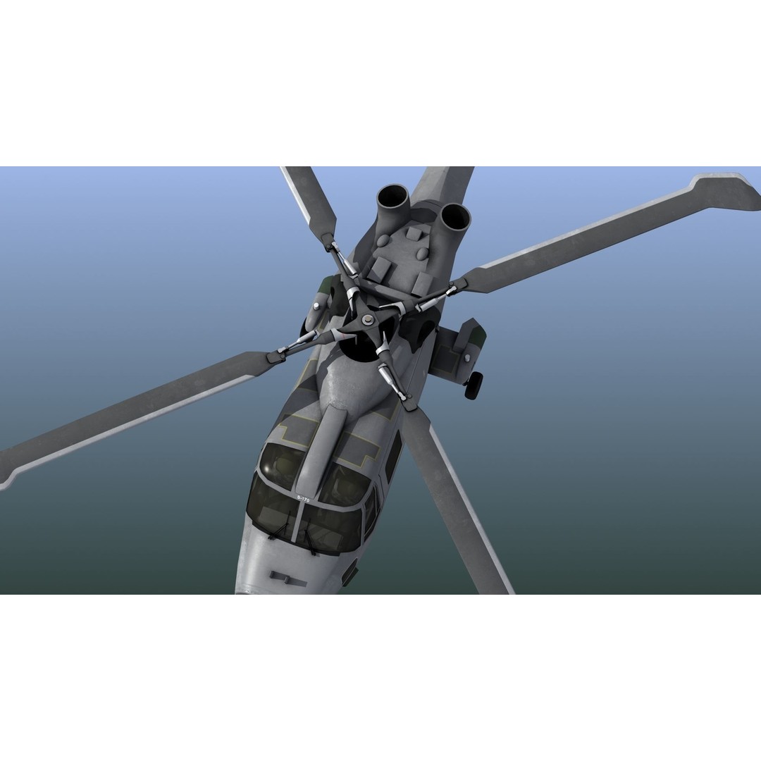 AW159 Navy Wildcat Helicopter 3D Model – PBR Game-Ready Asset, FBX - View 4