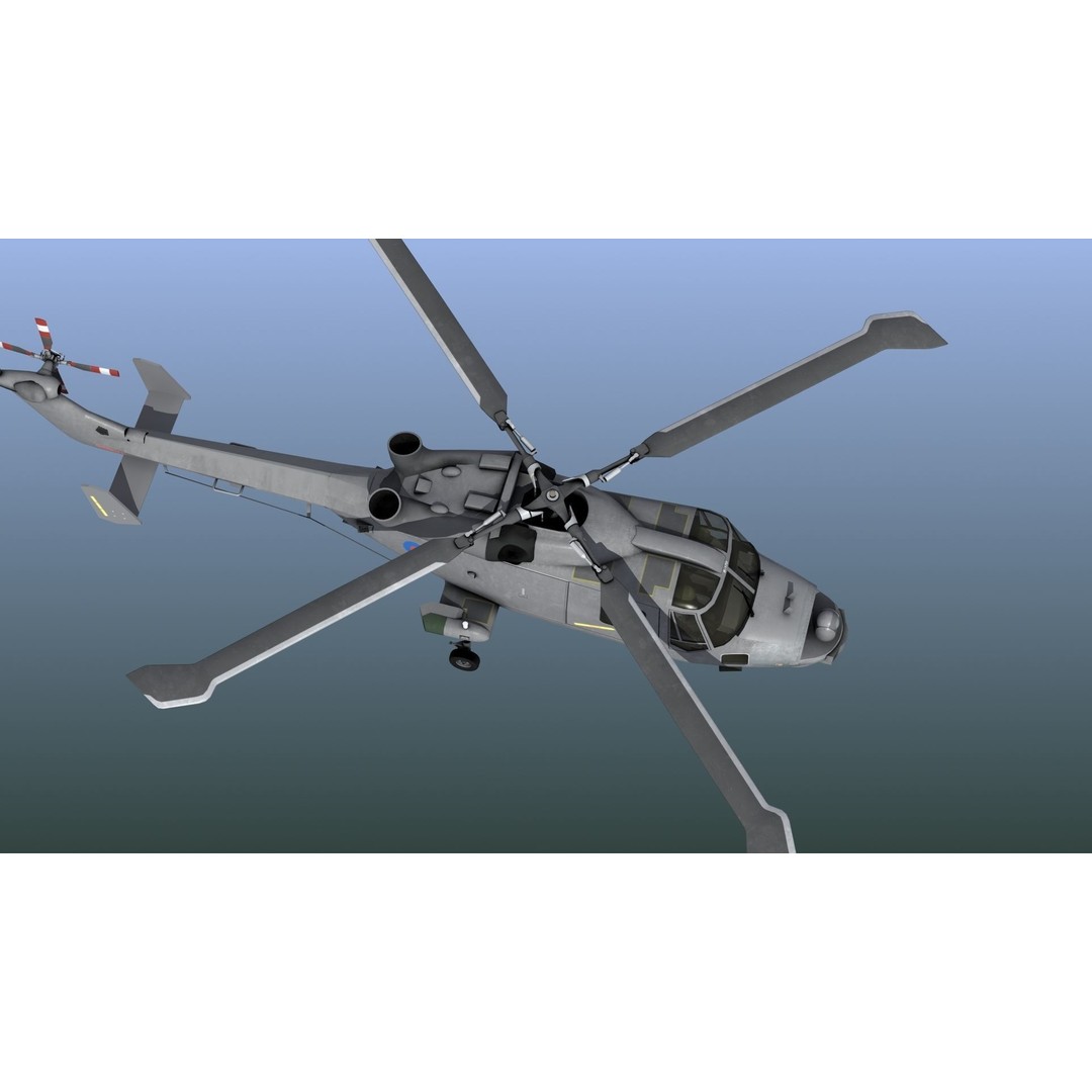 AW159 Navy Wildcat Helicopter 3D Model – PBR Game-Ready Asset, FBX - View 5