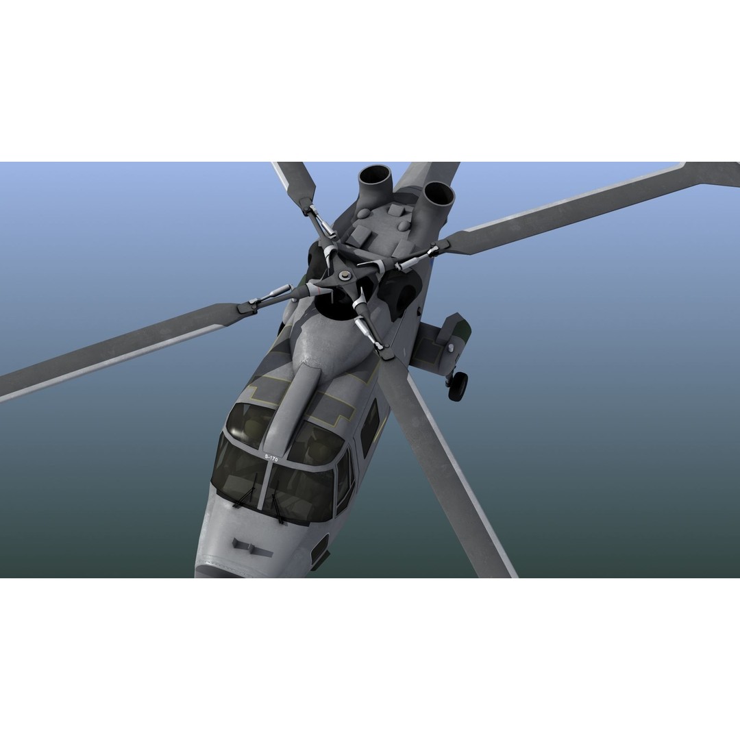 AW159 Navy Wildcat Helicopter 3D Model – PBR Game-Ready Asset, FBX - View 6