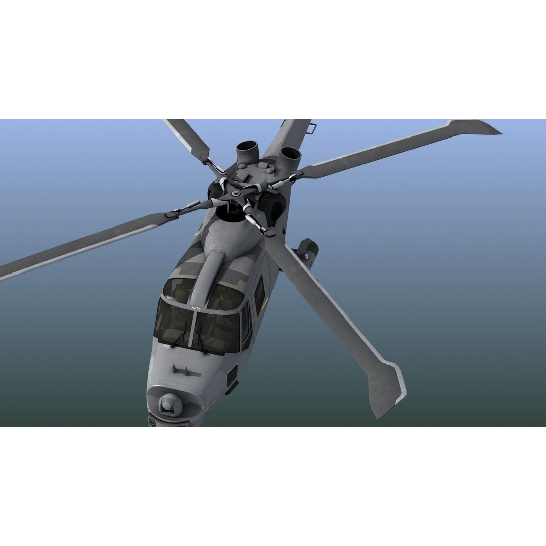 AW159 Navy Wildcat Helicopter 3D Model – PBR Game-Ready Asset, FBX - View 8