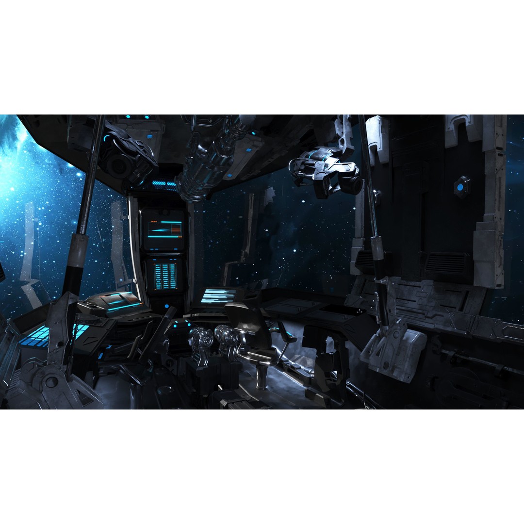 Spaceship Cockpit 3D Model – High Poly Sci-Fi Interior, FBX, OBJ - View 7
