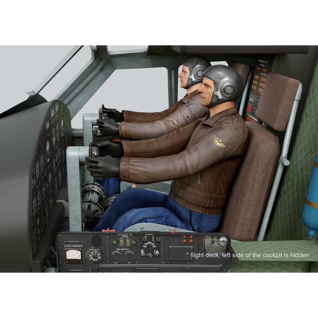 Beriev Be-12 3D Model – Animated Seaplane with Interior, FBX, OBJ - View 16