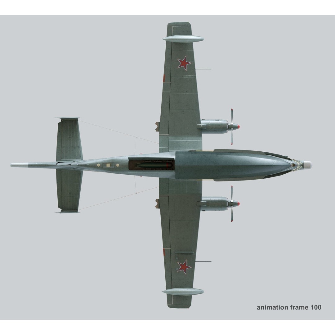 Beriev Be-12 3D Model – Animated Seaplane with Interior, FBX, OBJ - View 7